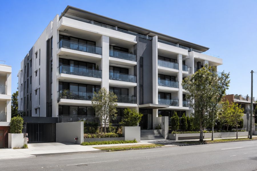 A modern apartment building
