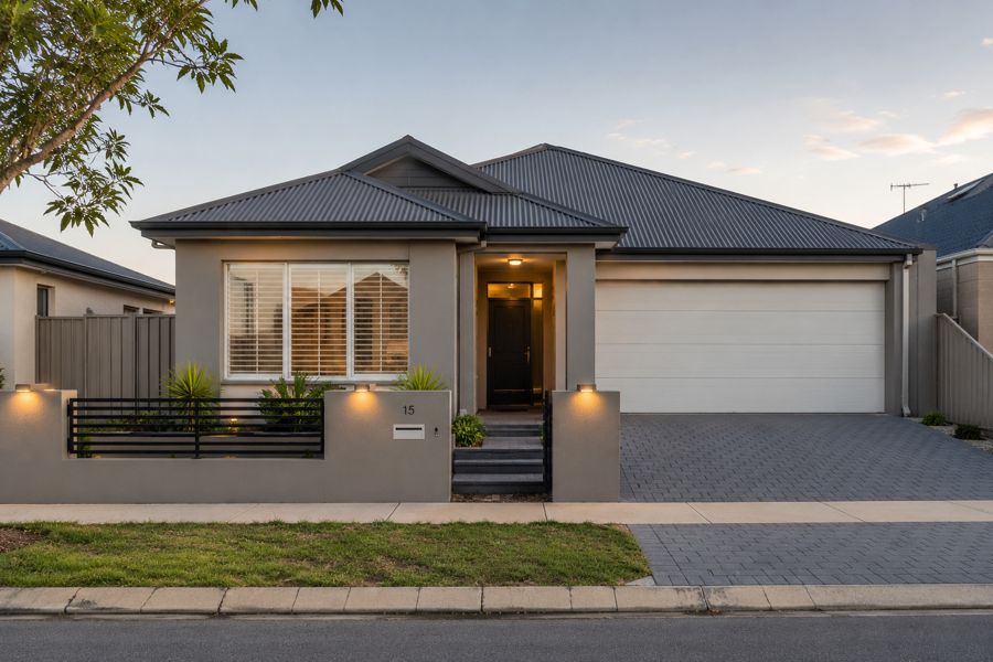 A modern single storey house on its own lot
