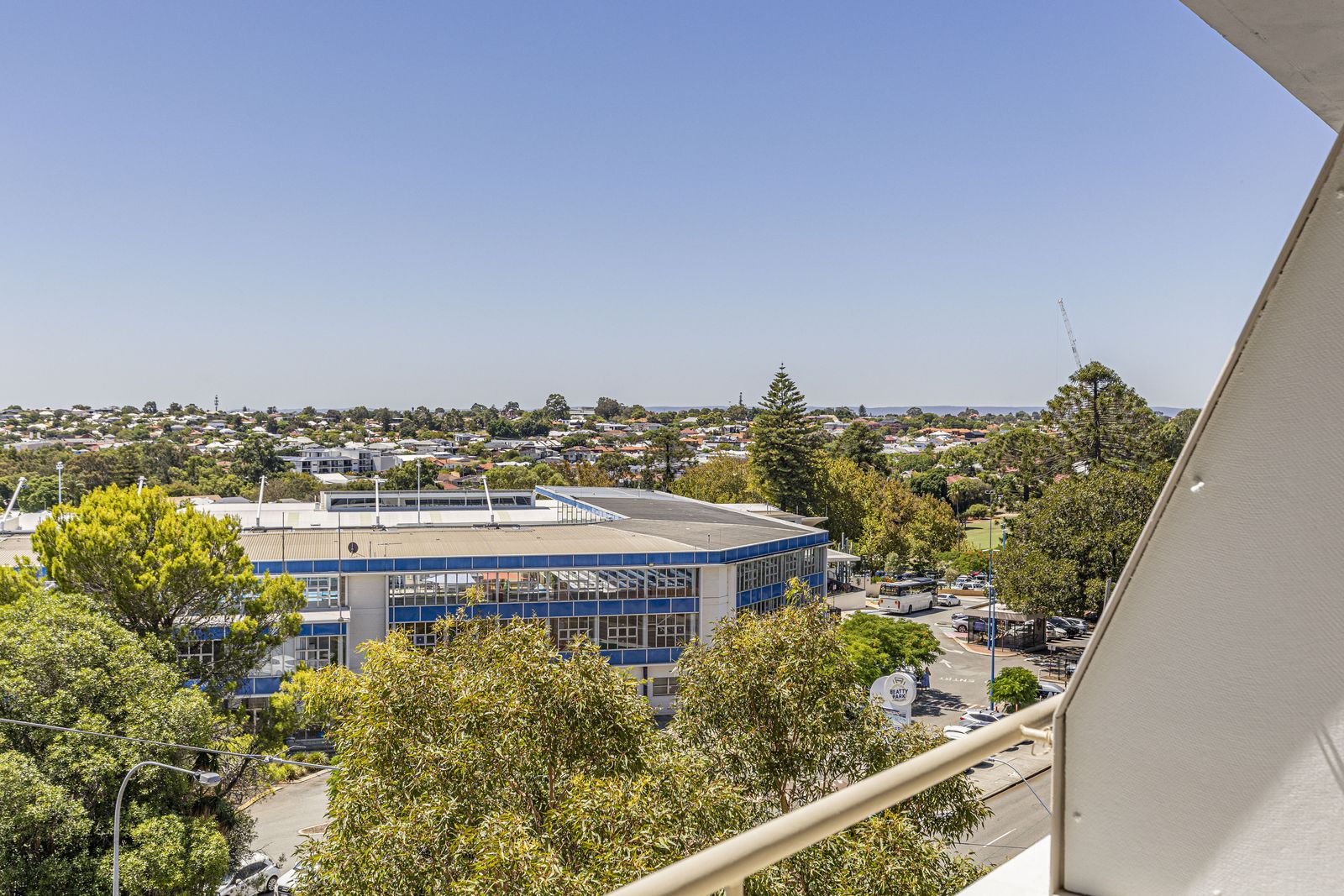 Inner-city Perth rooftops and apartments