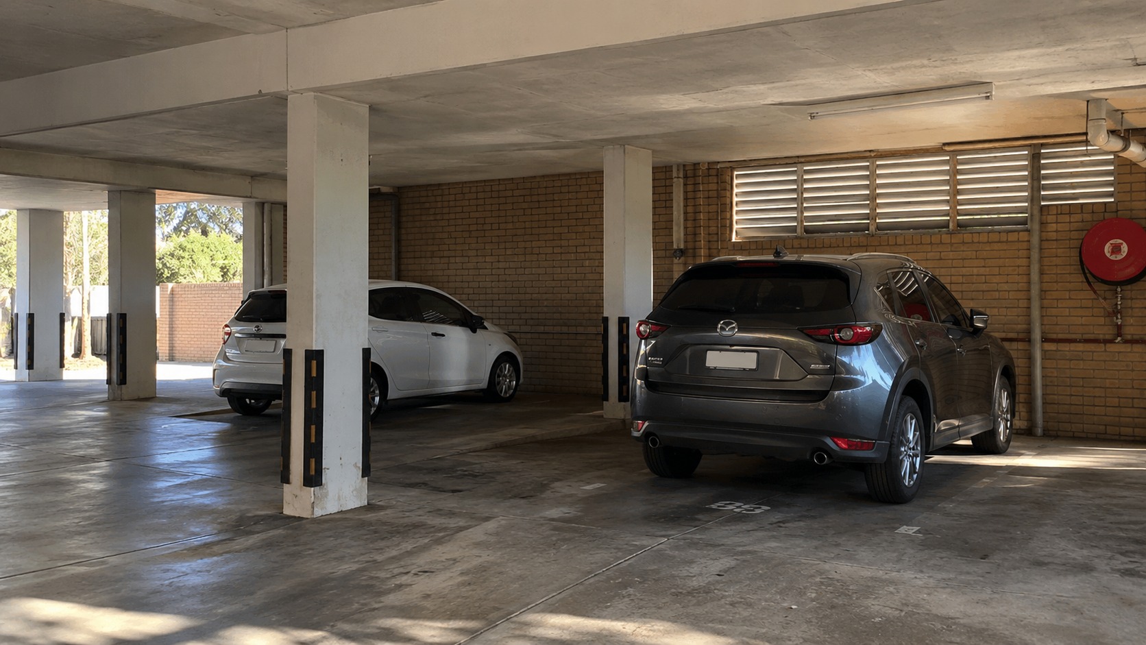 Secure parking under a Perth strata building